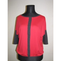 Bluzka Blanka z grafitowymi wstawkami z brokatu